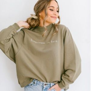 Kristin Made Happiness Is Here Sweatshirt